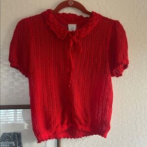 GAP x DOÊN Red Knit Cardigan